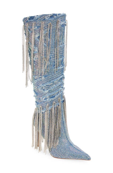 App Fringe Knee High Boot (Women)