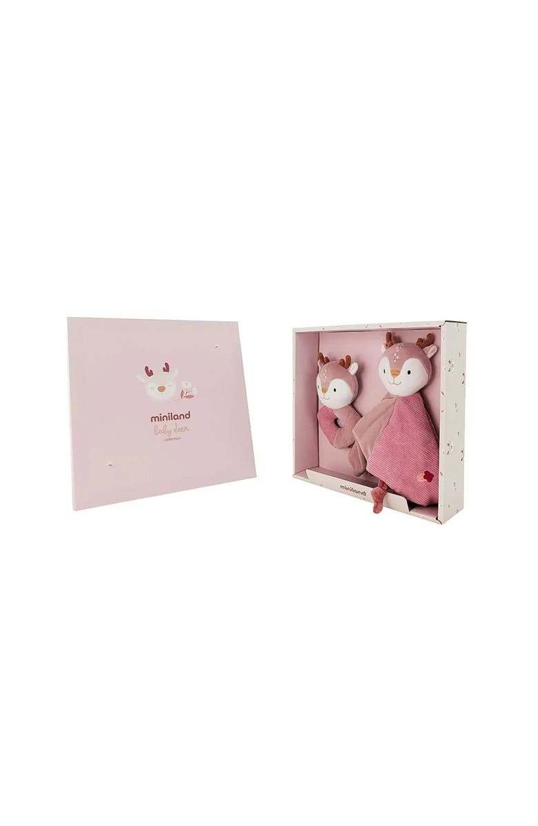 Miniland Baby Deer Collection Gift Pack, Main, color, Pink Multi