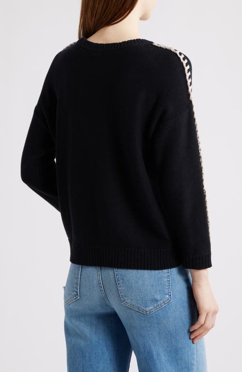 Nic + Zoe Nic+zoe Lace Up Relaxed Sweater