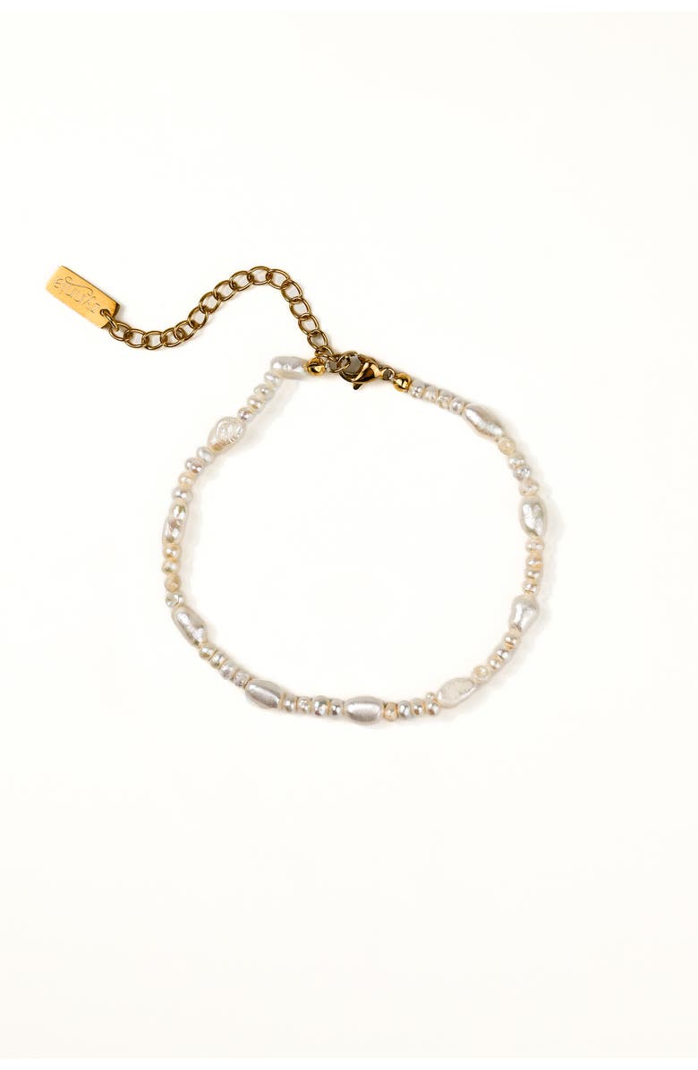 Zynnia Collective Dew Pearl Bracelet, Main, color, Ivory