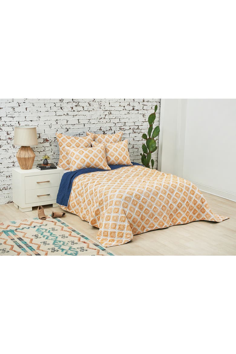 20" x 26" Carver Geometric Cotton Standard Sham - Machine Washable, Alternate, color, Yellow