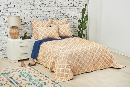 Carol & Frank 20" X 26" Carver Geometric Cotton Standard Sham In Yellow