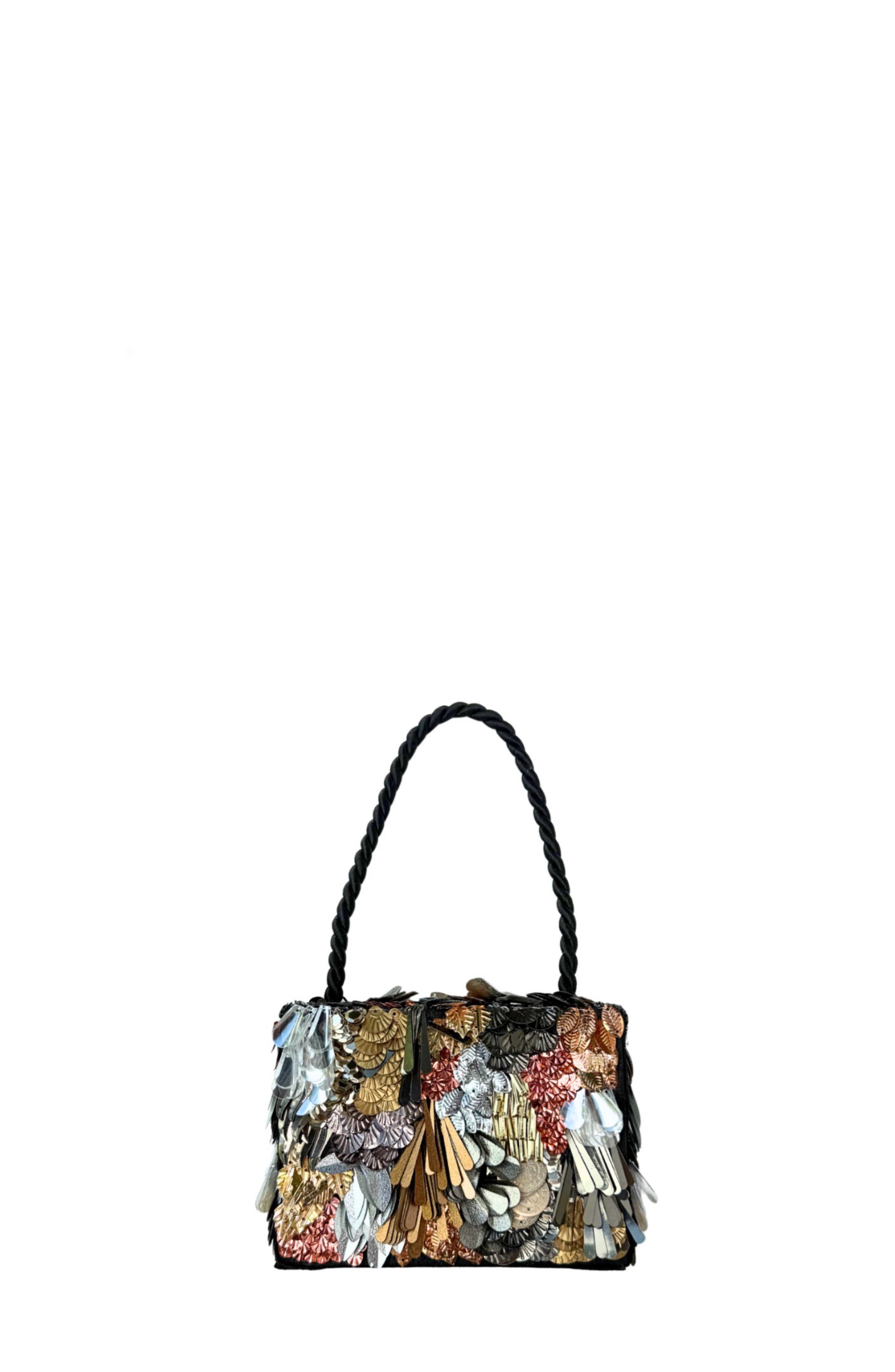 Simitri Pinata Mini Bag, Main, color, Gold