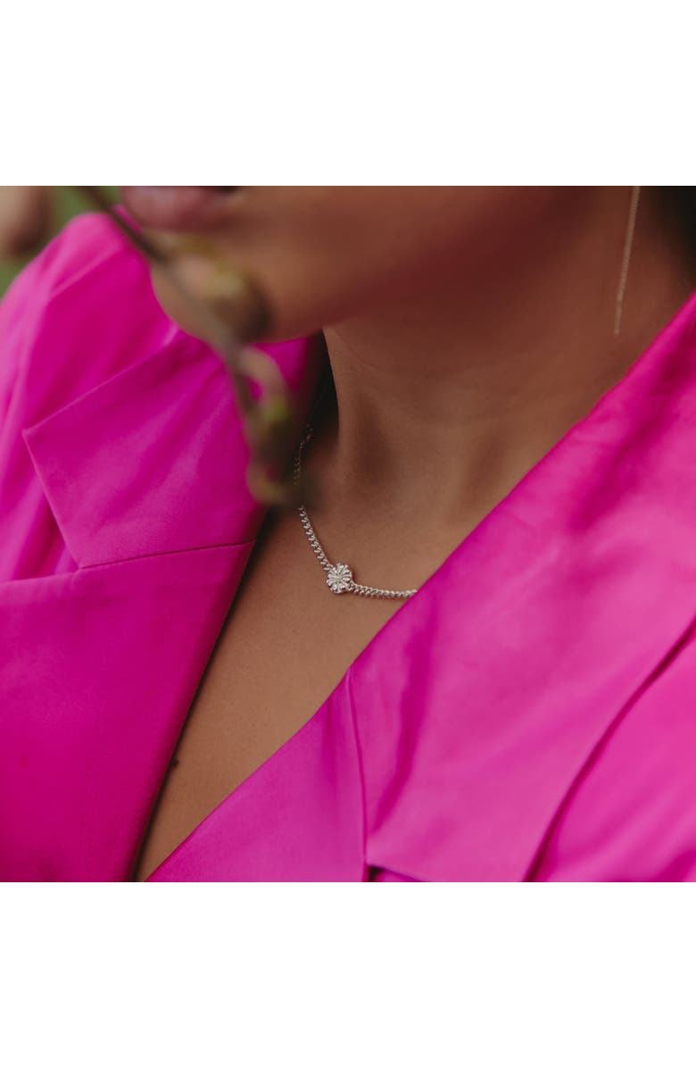 LOUPN Flower Path Necklace, Alternate, color, Silver