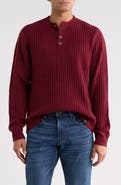 Lucky Brand Roll Neck Textured Henley Sweater