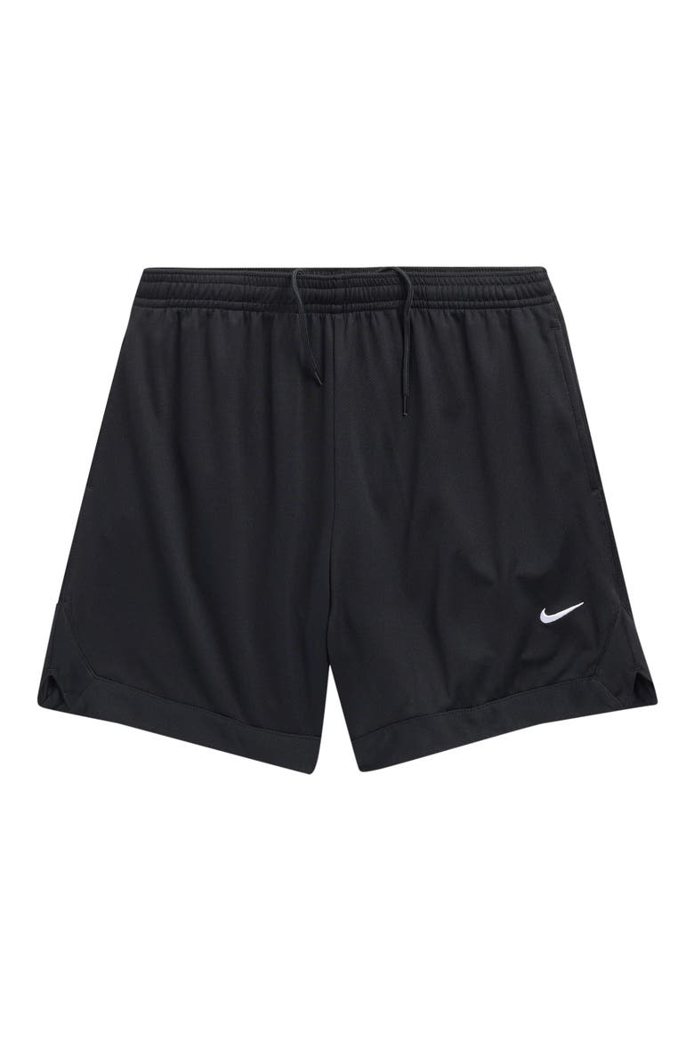 Kids' Court Big Dri-FIT 5-Inch Basketball Shorts, Main, color, BLACK/ WHITE