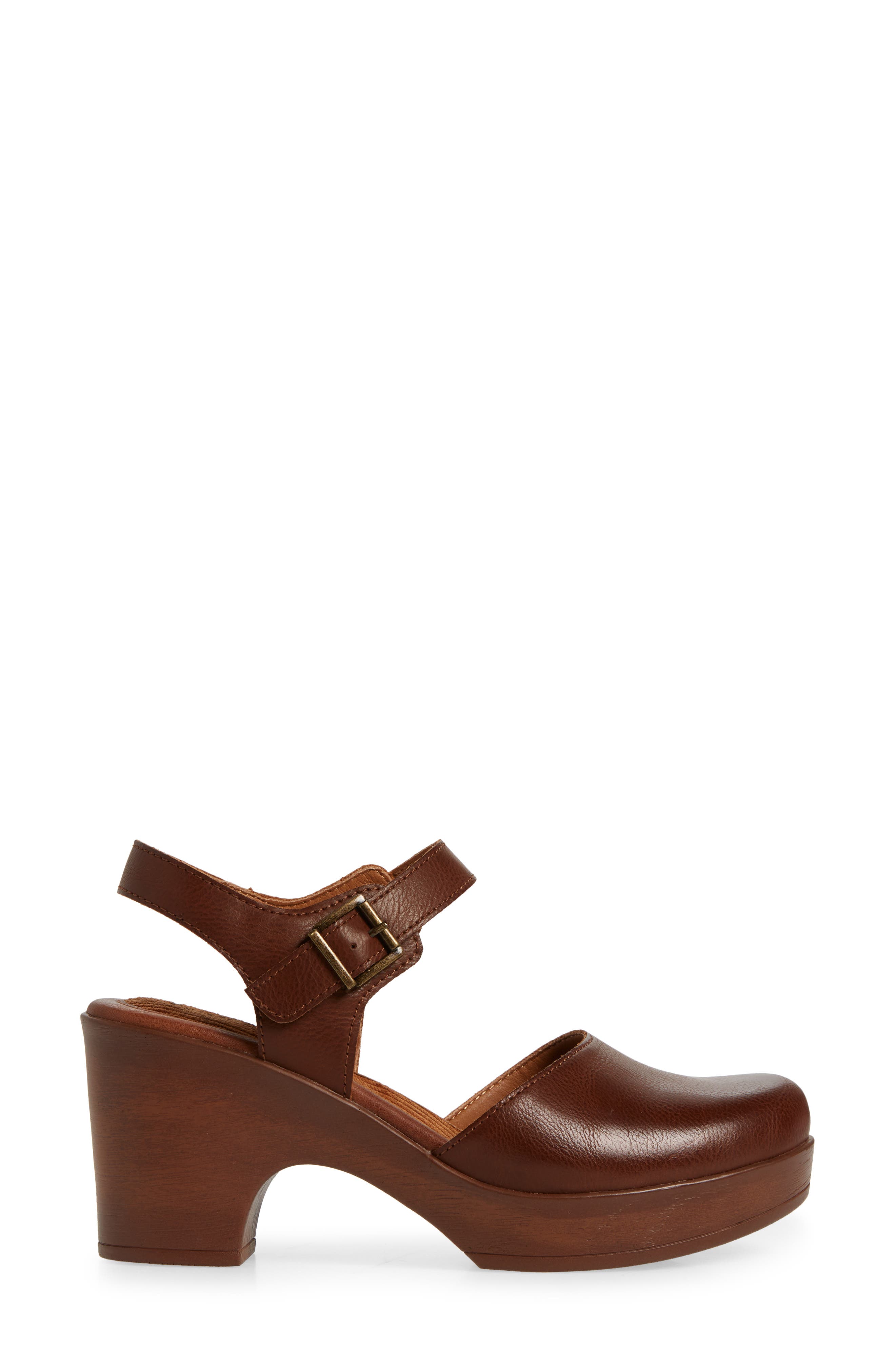 Natasha Clog Platform Pump, Alternate, color, BROWN