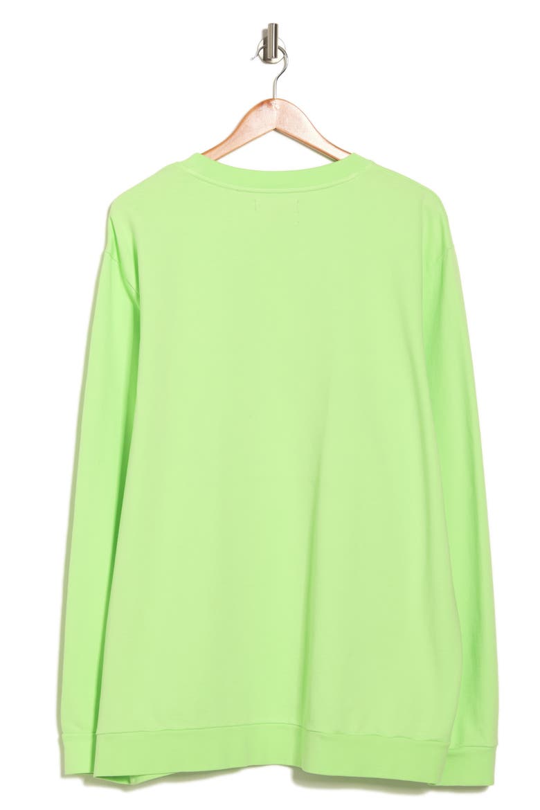 French Terry Graphic Sweatshirt, Alternate, color, LIME GREEN