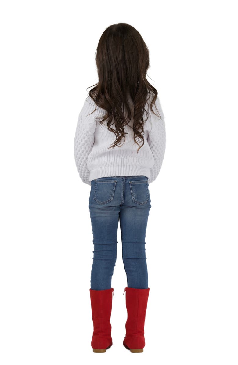 Mia Belle Girls Girls All My Love Heart Sweater, Alternate, color, White