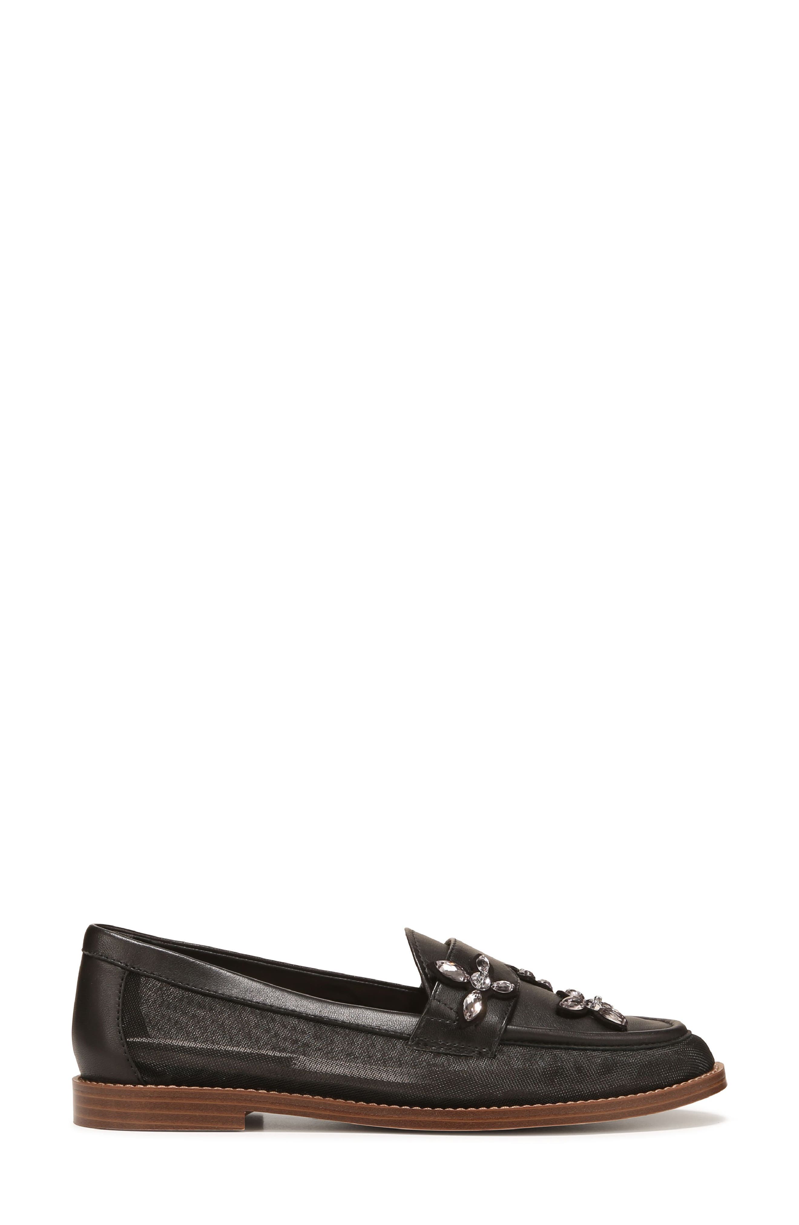 Franco Sarto Stellan Embellished Loafer, Alternate, color, Black