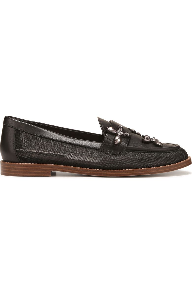 Franco Sarto Stellan Embellished Loafer, Alternate, color, Black