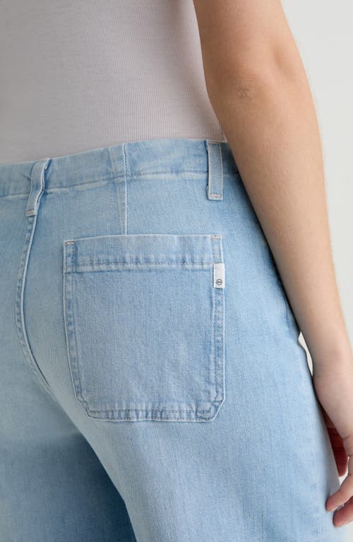 Ag Stella Cinched Low Slung Palazzo In Serendipity In Blue