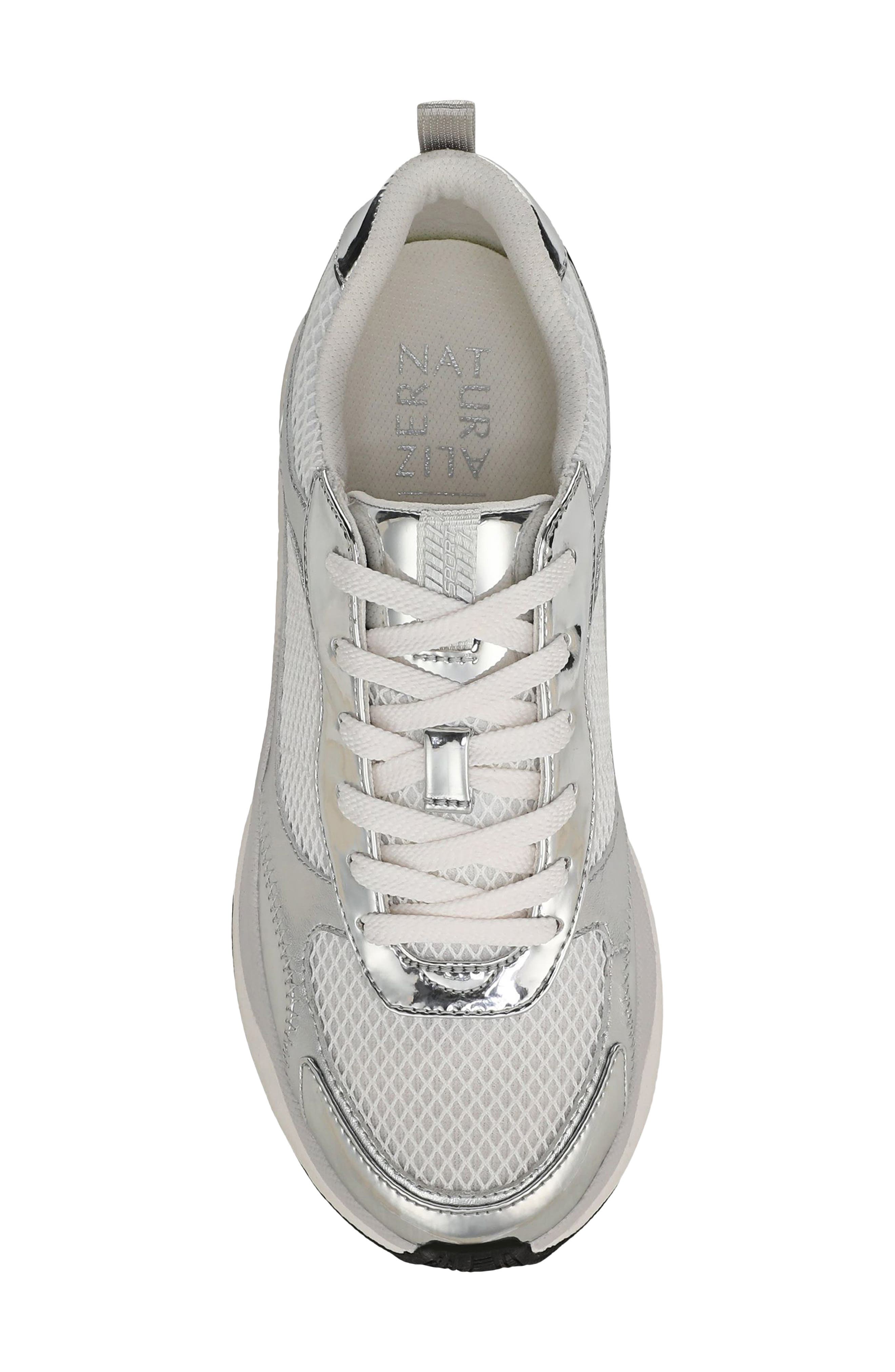 Zoie Sneaker, Alternate, color, WHITE/ SILVER