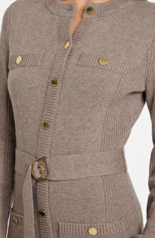 Marciano Afrah Long Sleeve Sweater Dress In Gray