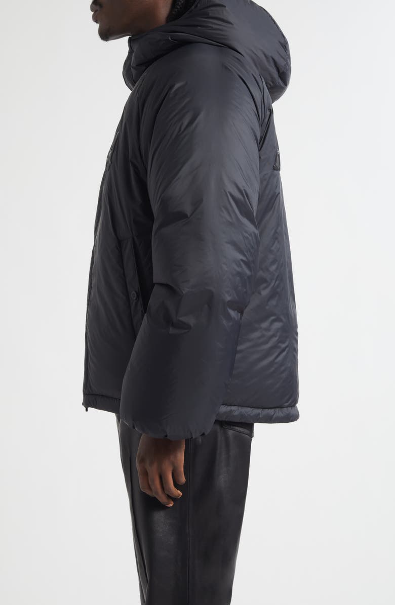 AMIRI Logo Hooded Puffer Jacket, Alternate, color, Black