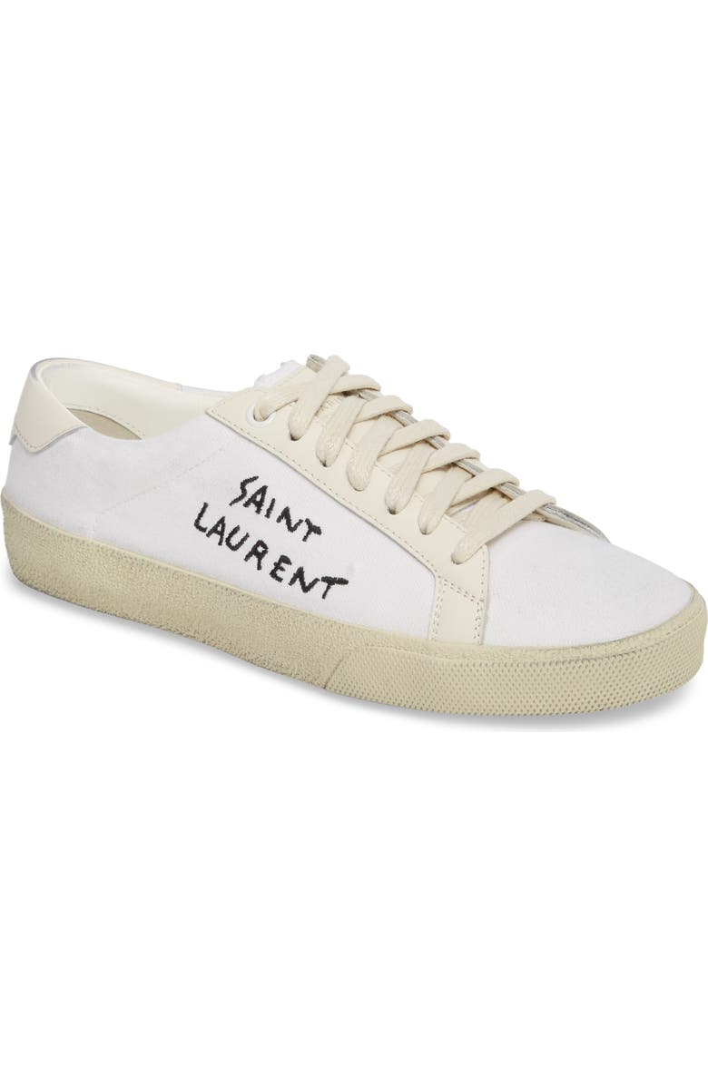 Saint Laurent Court Classic Lace-Up Sneaker, Main, color,
