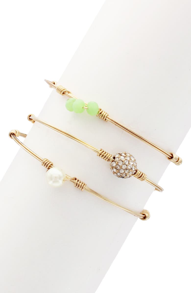 OLIVIA WELLES Alissa Layered Bracelet, Main, color, Gold / Mint