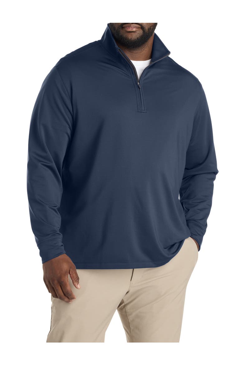 Big & Tall Clubhouse Performance 1/4-Zip Pullover, Main, color, BLUE BLAZER