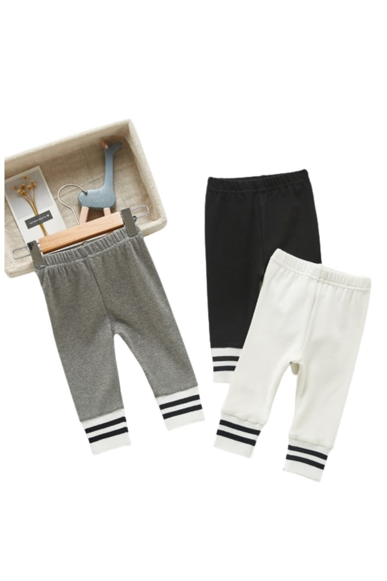 Ollie Stripe Cotton Pants, Alternate, color, WHITE