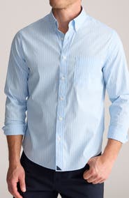 UNTUCKit Gutierrez Stripe CottonTek™ Performance Button-Down Shirt