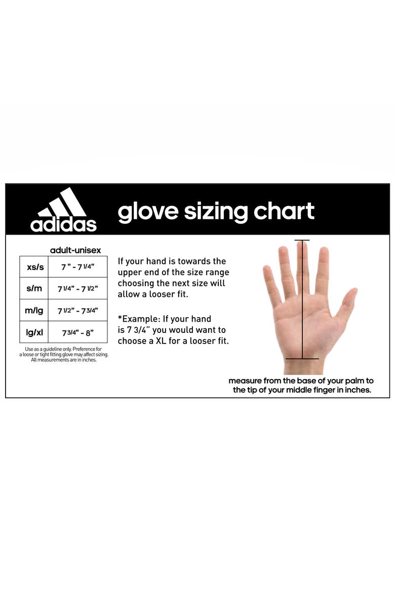 adidas AWP Main Touchscreen Friendly Gloves, Alternate, color, Black