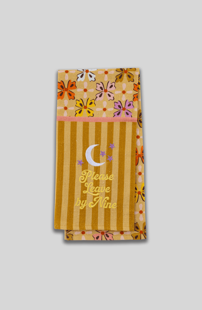 Furbish Leave by Nine Dish Towel, Main, color, Golden Yellow