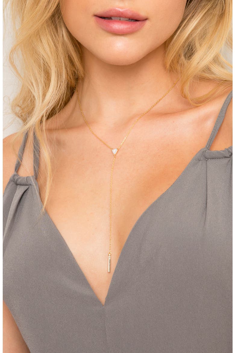 Diaz Lariat Necklace, Alternate, color, GOLD/ OPAL
