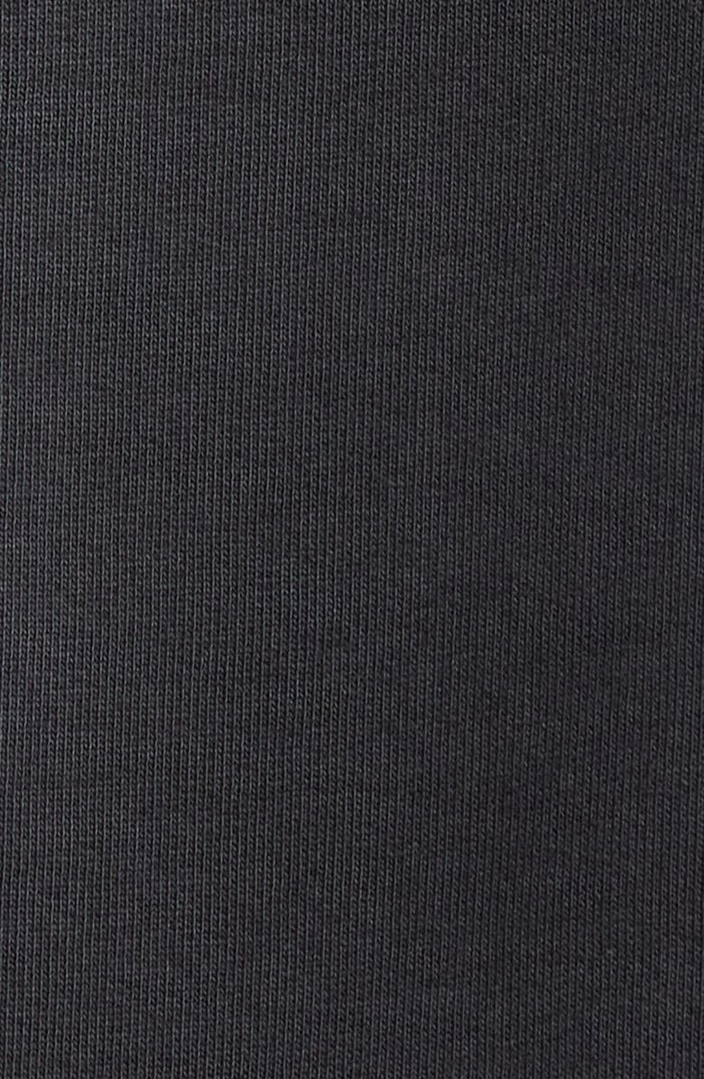 Fear of God Essentials Embroidered Classic Cotton Fleece Polo Sweatshirt, Alternate, color, Vintage Black