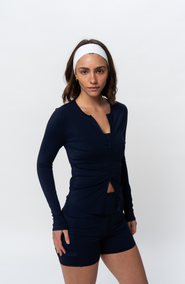 Sierra Madre Golf Two Way Zip Long Sleeve Top