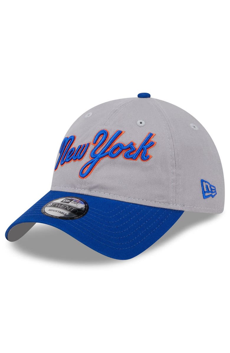 New Era Men's New Era  Gray New York Mets 2024 Batting Practice 9TWENTY Adjustable Hat, Main, color, 