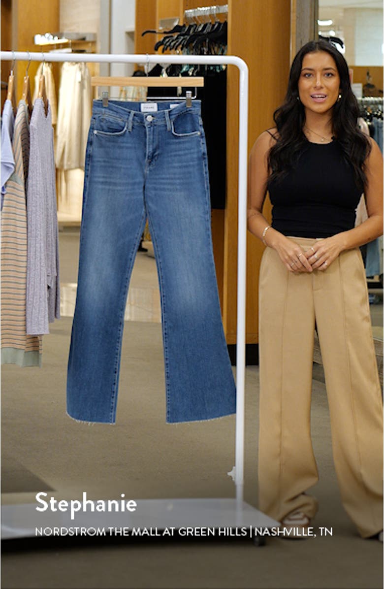 Le Easy Flare Raw Hem Jeans, sales video thumbnail