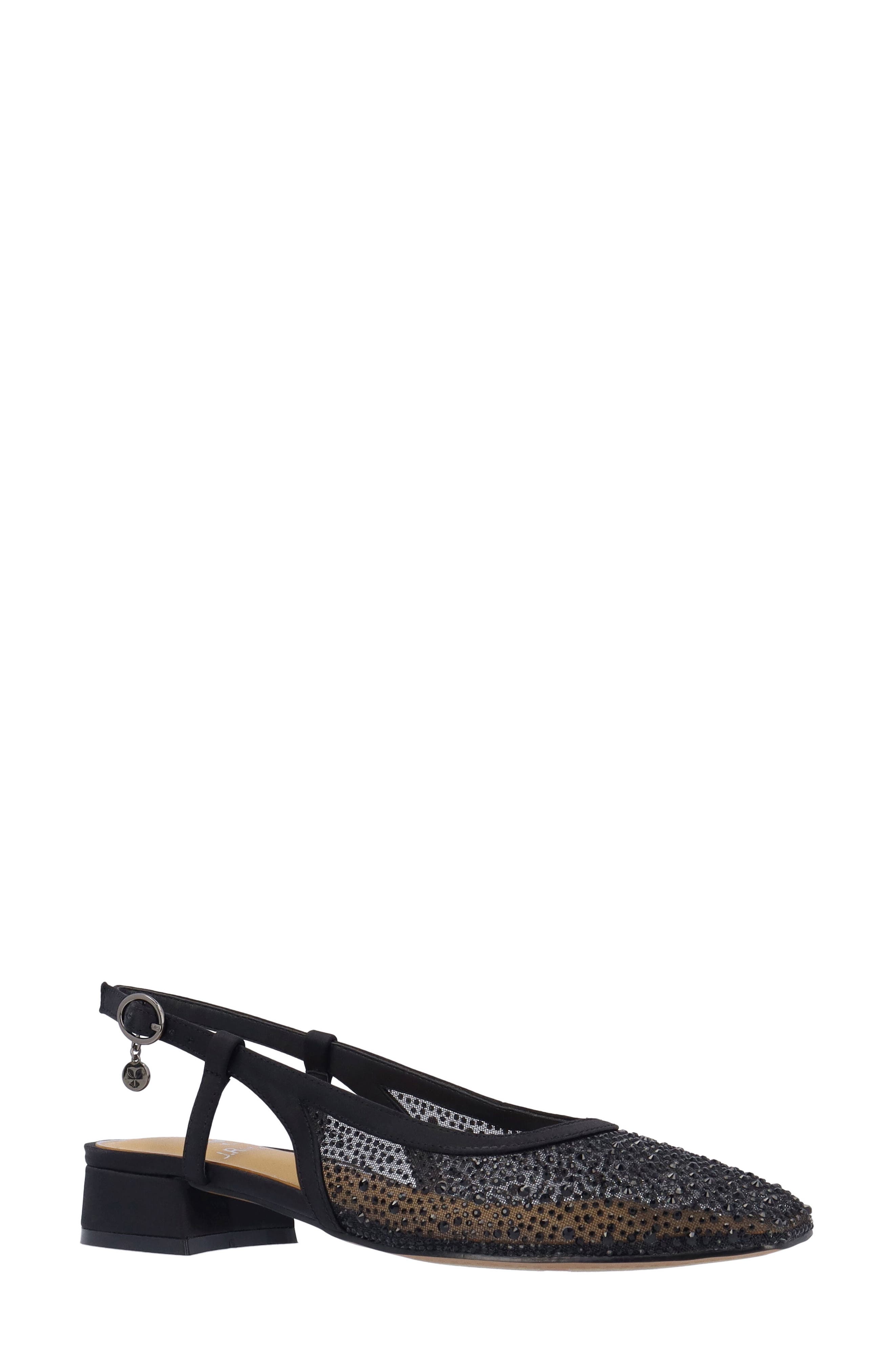 J. Reneé Layton Slingback Flat, Main, color, Black