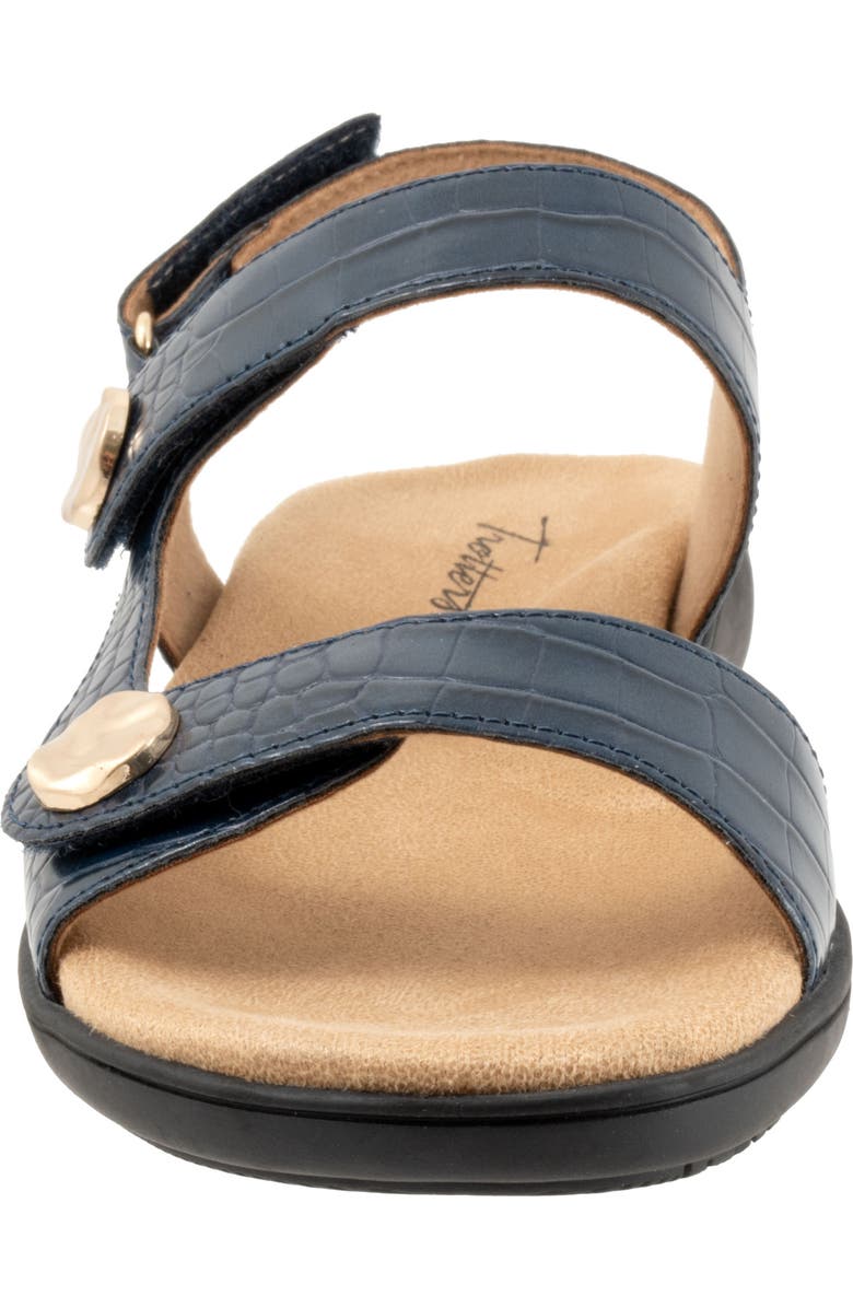 Trotters Romi Croco Slingback Sandal, Alternate, color, Navy