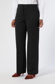 Marina Rinaldi Michela Pinstripe Stretch Jersey Pants