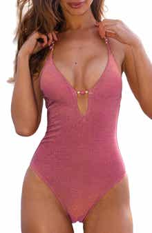 Cupshe Metallic One-Piece Swimsuit