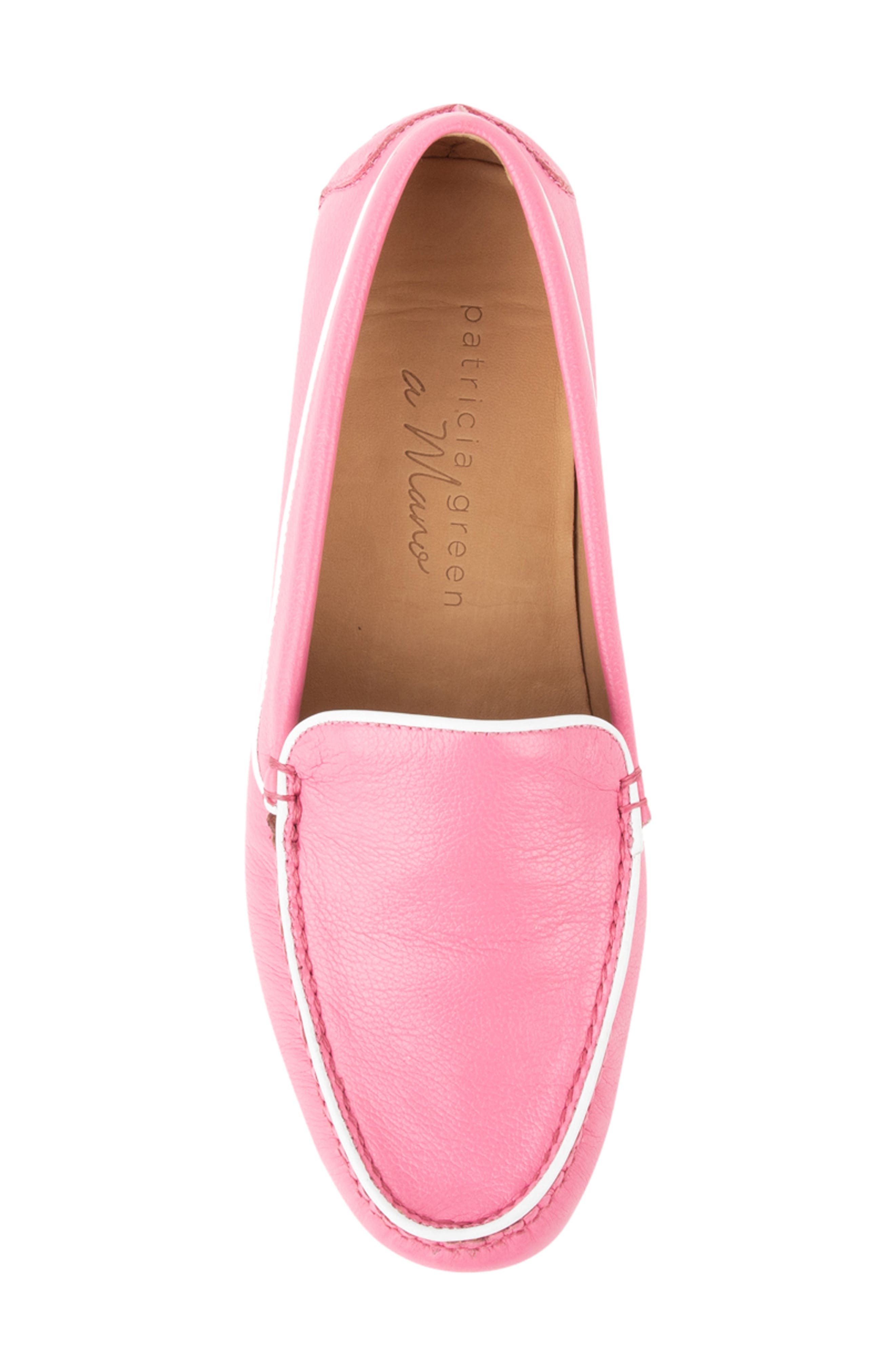 Jill Piped Driving Shoe, Alternate, color, HOT PINK