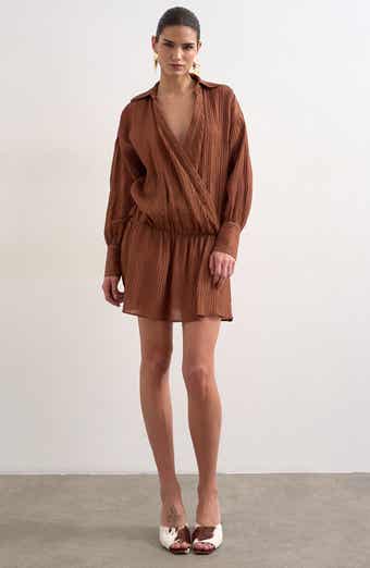 Long Sleeve Rib Shirtdress