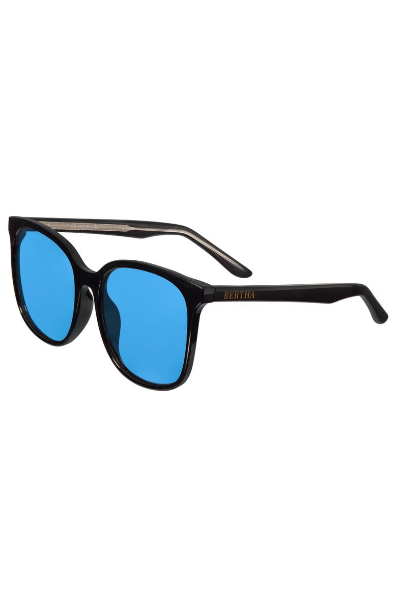 Linux Polarized Sunglasses, Main, color, Black/Blue
