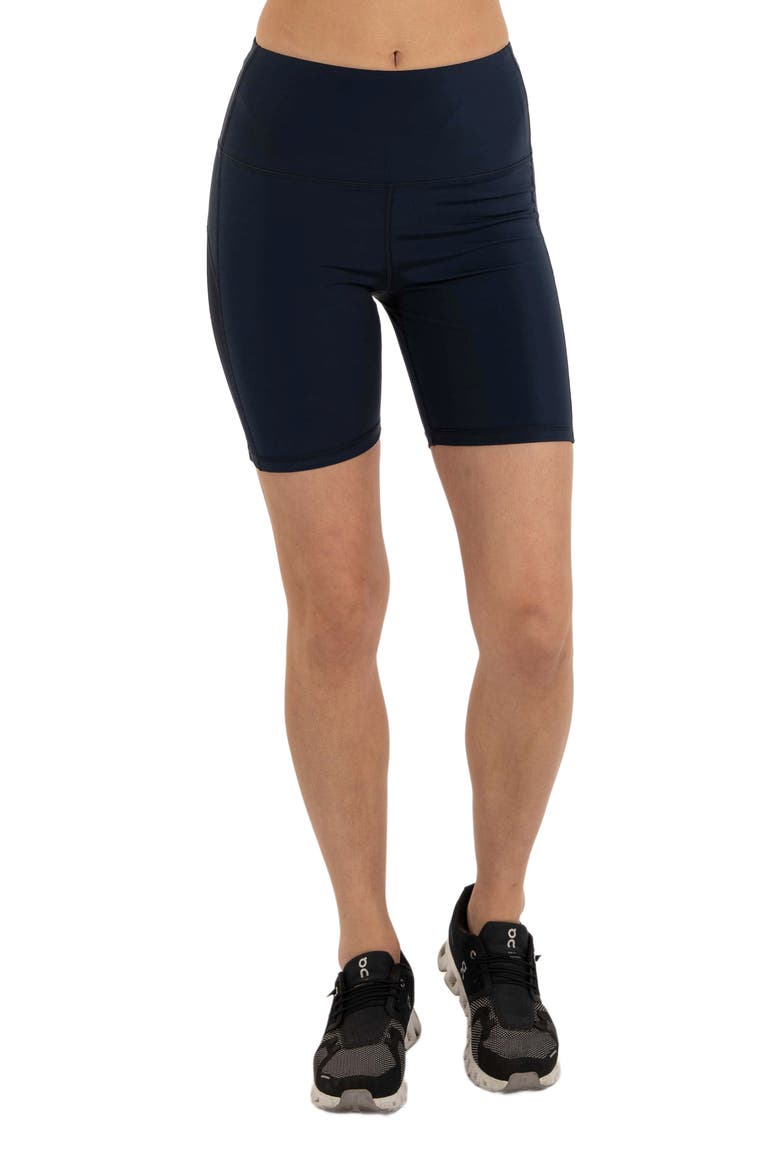 Incline Silkiflex High Waist Biker Short 6", Alternate, color, Cool Navy
