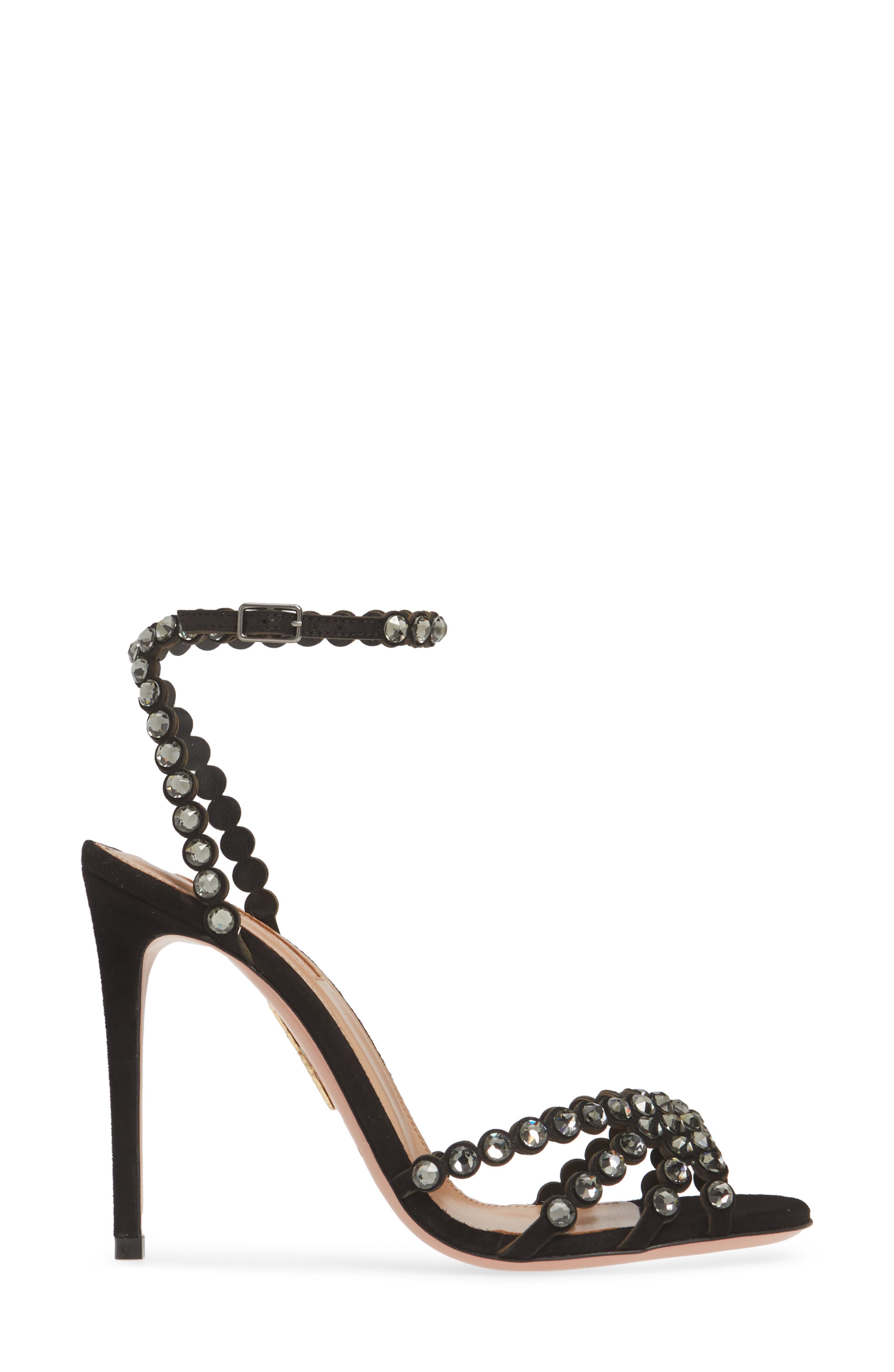 Aquazzura Crystal Tequila Ankle Strap Sandal, Alternate, color, 