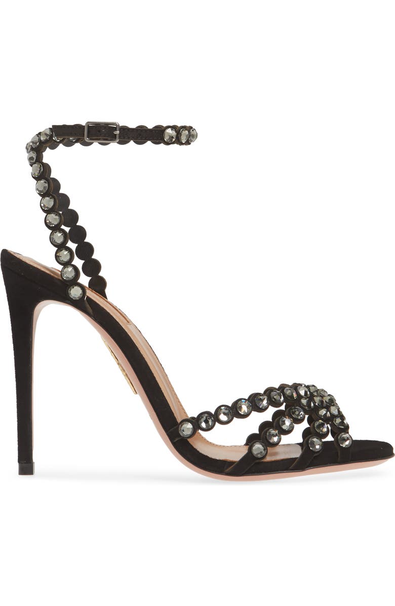Aquazzura Crystal Tequila Ankle Strap Sandal, Alternate, color,