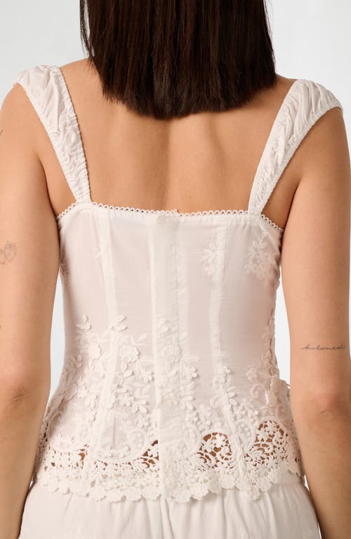 Weworewhat Lace Wide Strap Ruched Cup Corset Top