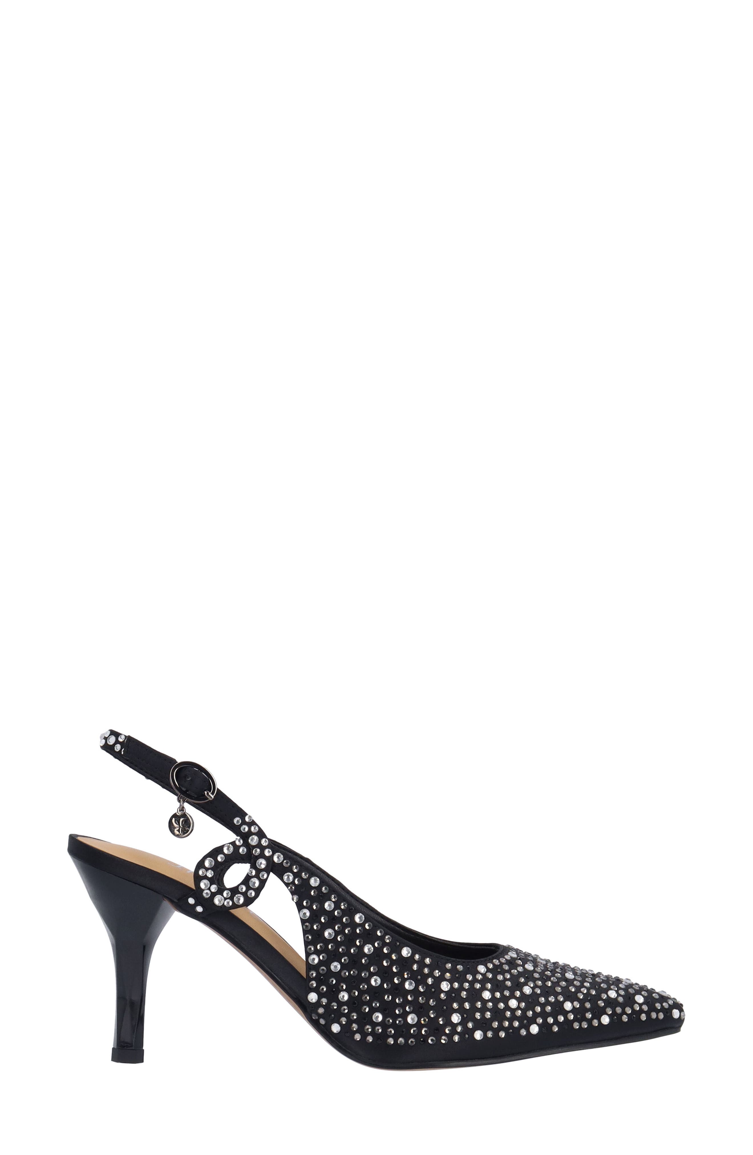 J. Reneé Viviene Slingback Pointed Toe Pump, Alternate, color, Black