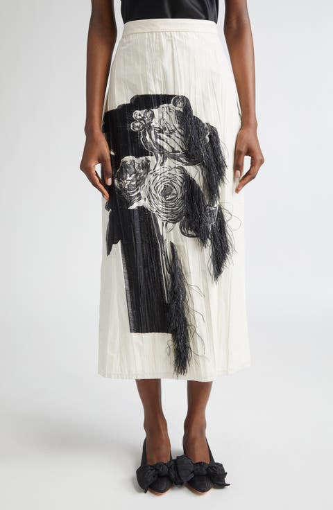 NEW ERDEM x H&M Jacquard Patterned Coat Black Floral