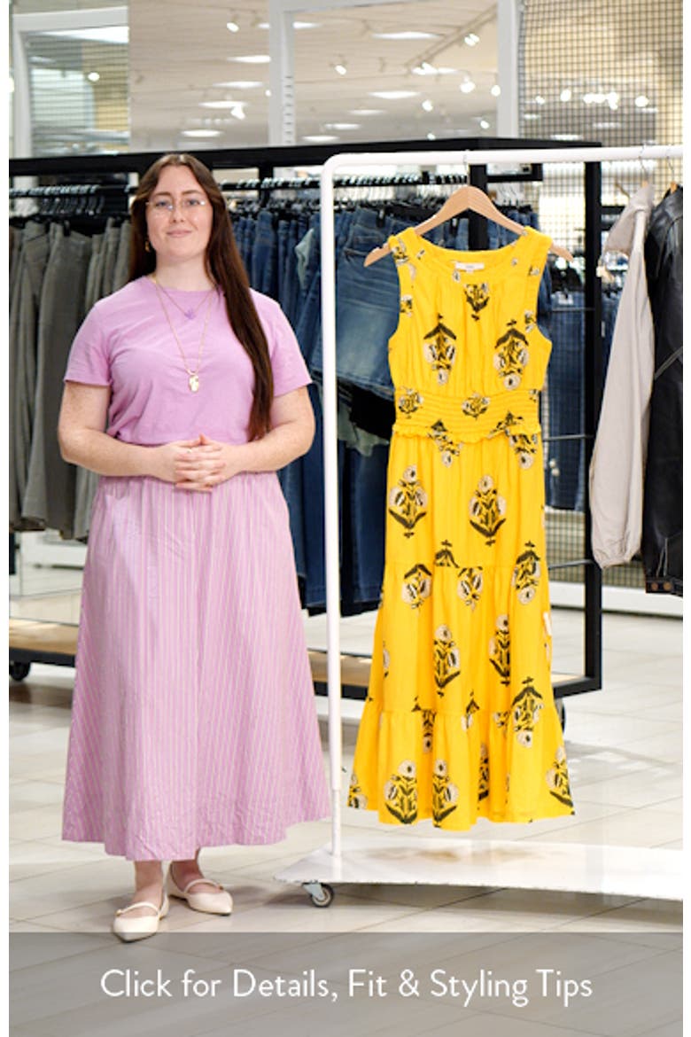 Floral Pintuck Midi Dress video