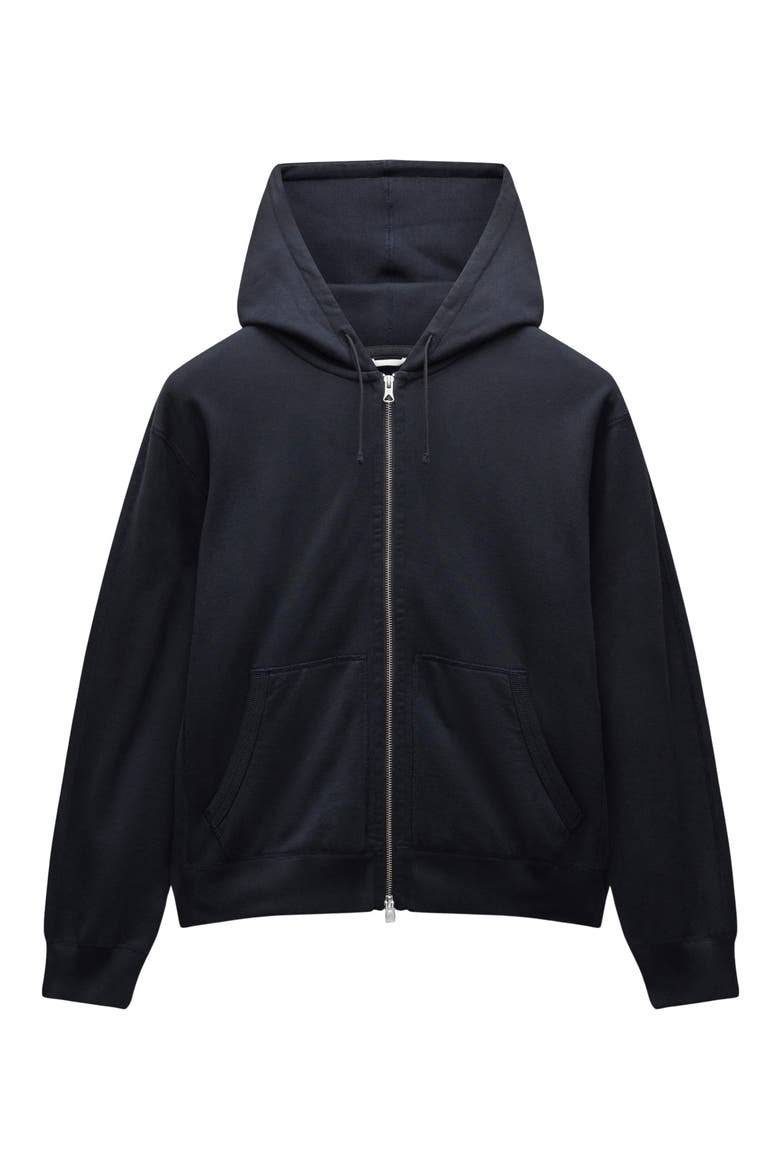 Midweight Terry Standard Full Zip Hoodie, Alternate, color, NAVY