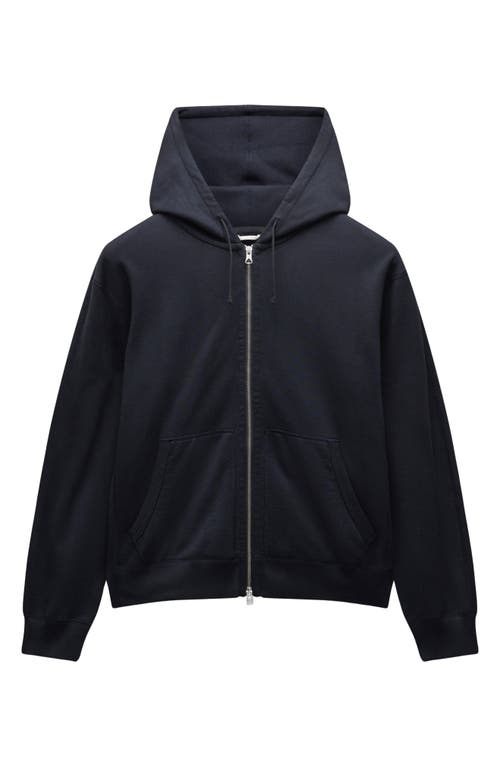 Reigning Champ Midweight Terry Standard Full Zip Hoodie In Blue