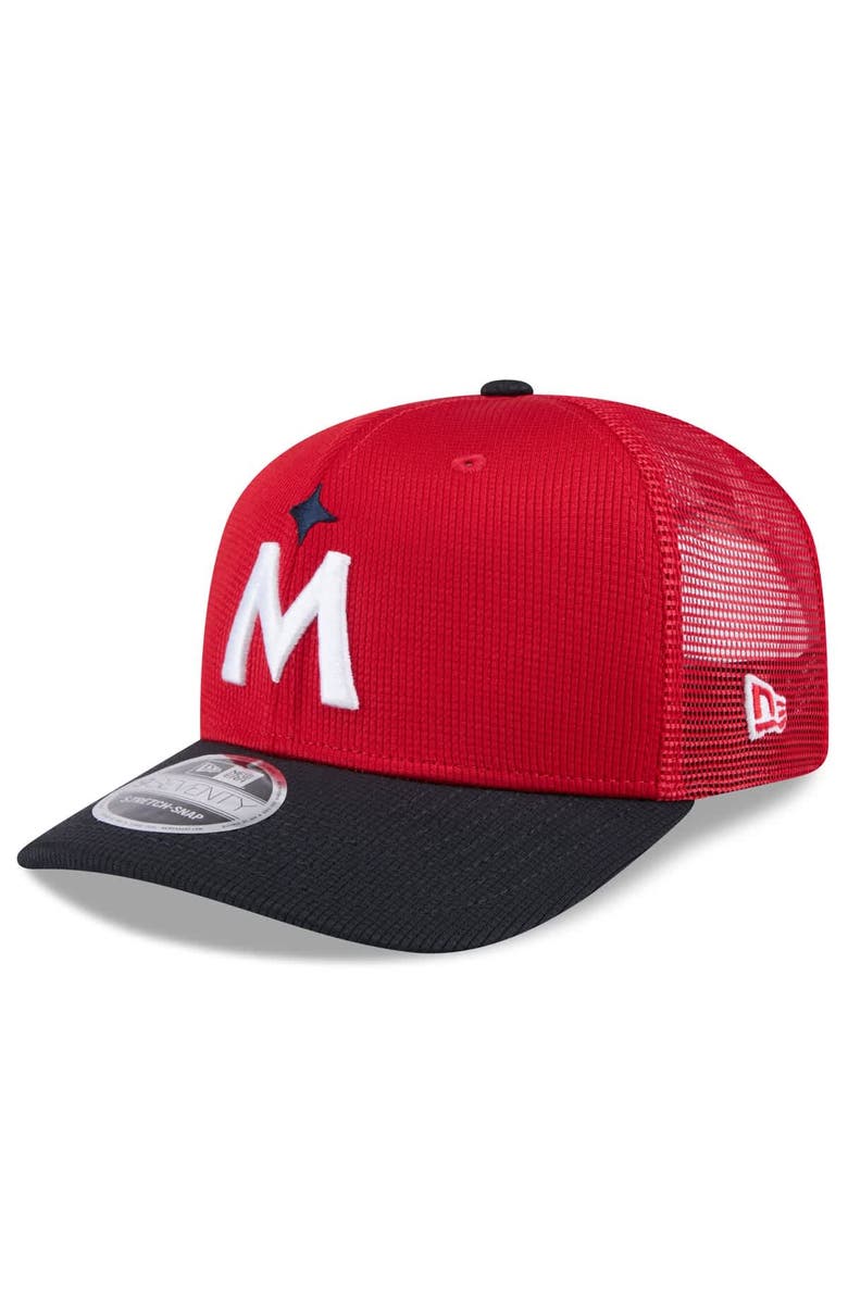 New Era Men's New Era  Red/Navy Minnesota Twins 2025 Spring Training 9SEVENTY Stretch-Snap Trucker Hat, Main, color, 