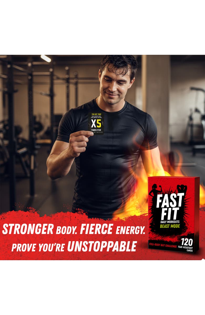 Quokka Fast Fit Workout Cards Set - Full Body Fitness Training Deck, Alternate, color, Beast
