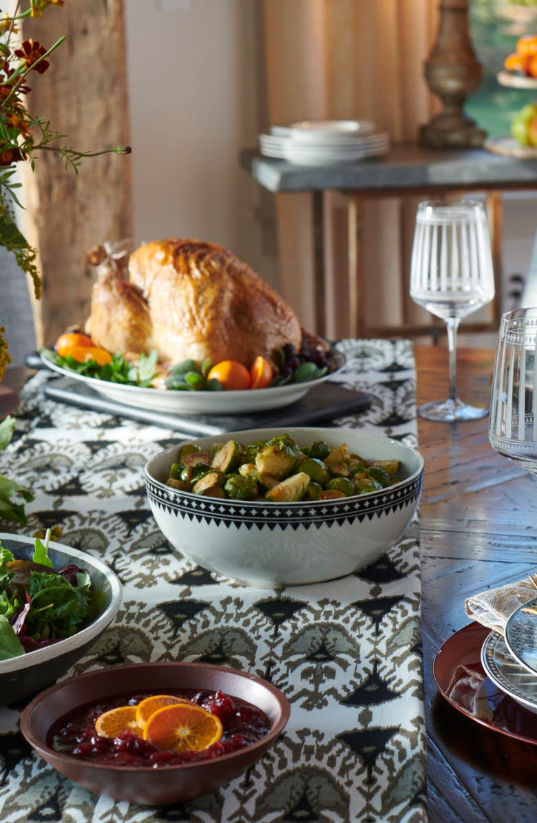 Caskata Marrakech Vegetable Serving Bowl - Porcelain, Alternate, color, Black